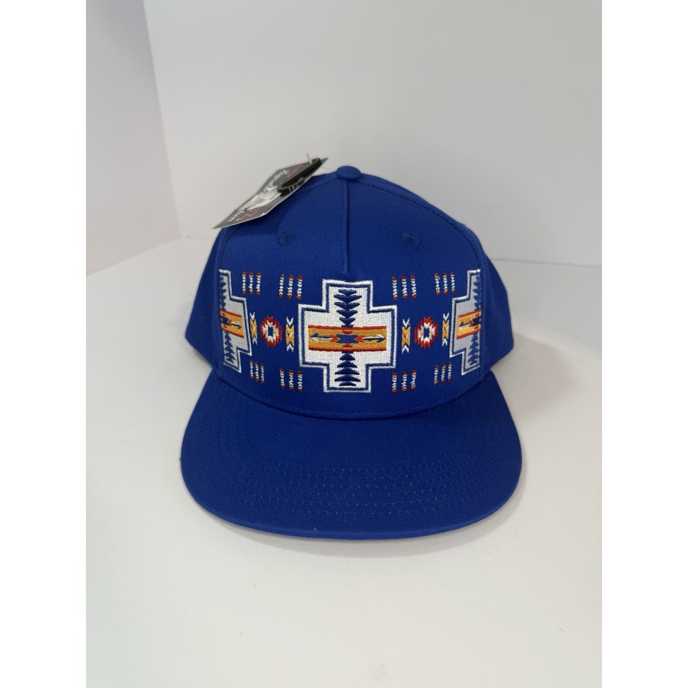 Oregon Trail Embroidered Blue Ball Cap Hat‎ Flat Bill Snap-Back Nu Trendz - NWT